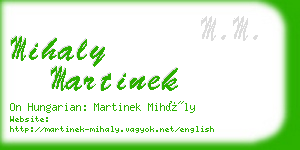 mihaly martinek business card